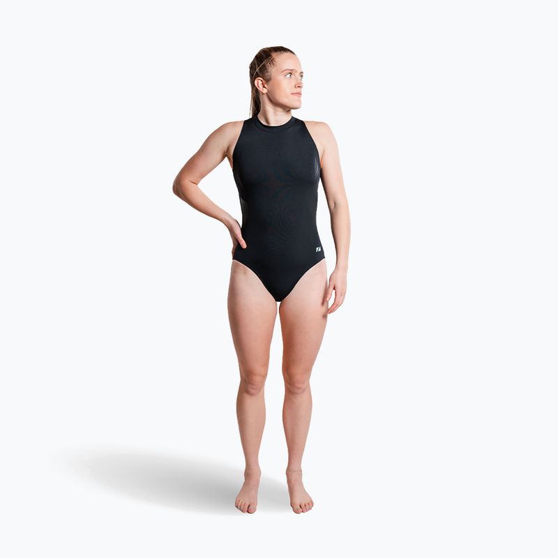 Dámské jednodílné plavky ZONE3 High Neck Costume black 3