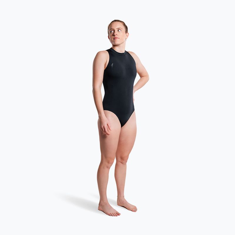 Dámské jednodílné plavky ZONE3 High Neck Costume black 4