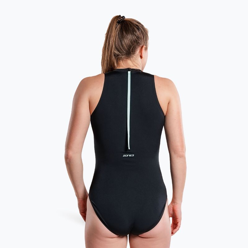 Dámské jednodílné plavky ZONE3 High Neck Costume black 6