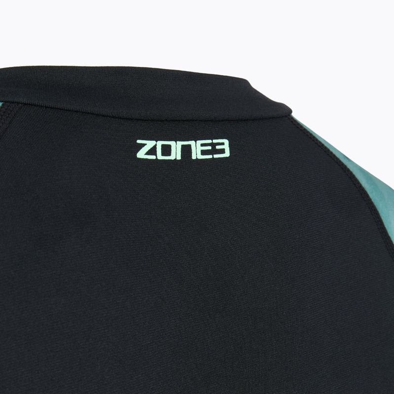 Dámské jednodílné plavky ZONE3 Long Sleeve teal tie dye 4