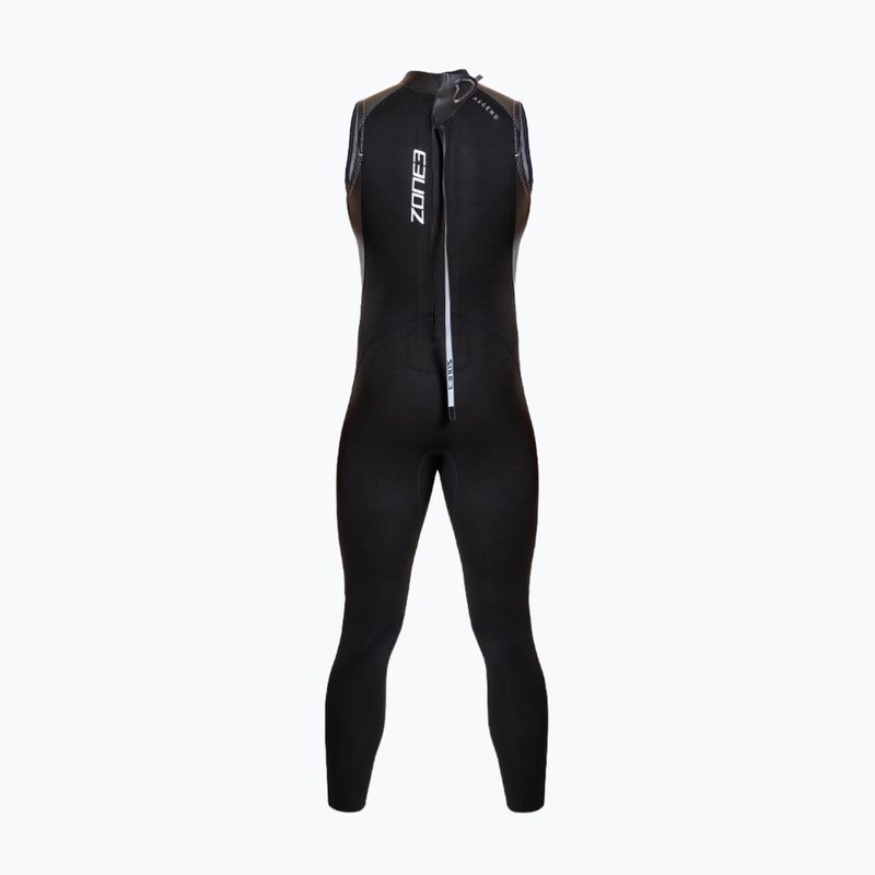Pánský triatlonový neopren ZONE3 Glide Sleeveless Wetsuit black/grey 2