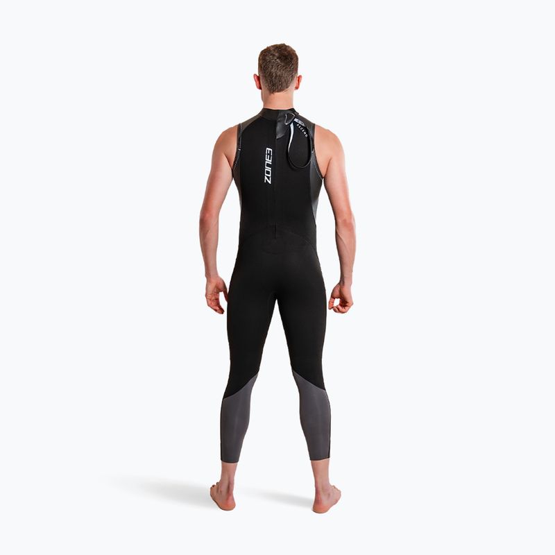 Pánský triatlonový neopren ZONE3 Glide Sleeveless Wetsuit black/grey 4