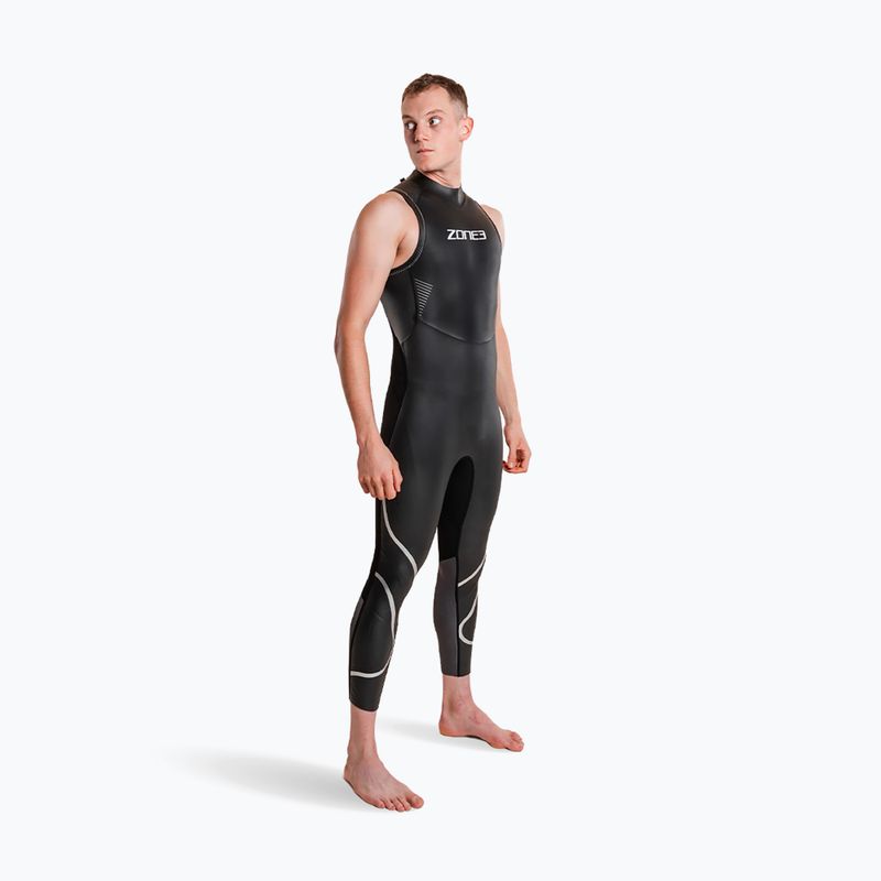 Pánský triatlonový neopren ZONE3 Glide Sleeveless Wetsuit black/grey 5