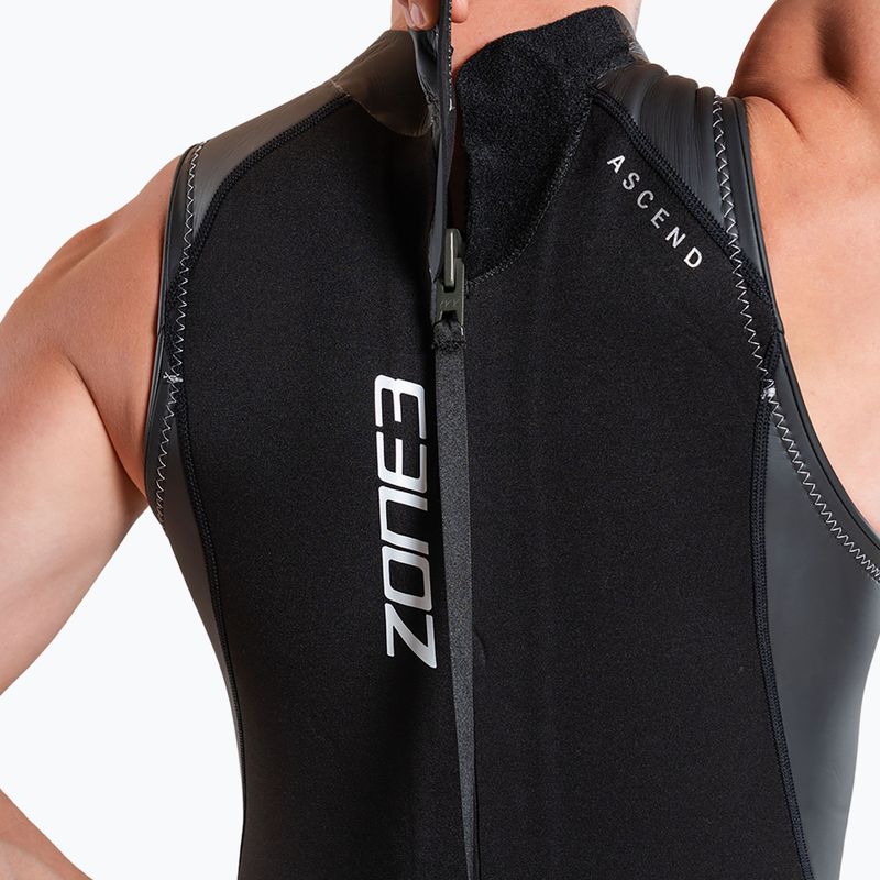 Pánský triatlonový neopren ZONE3 Glide Sleeveless Wetsuit black/grey 7