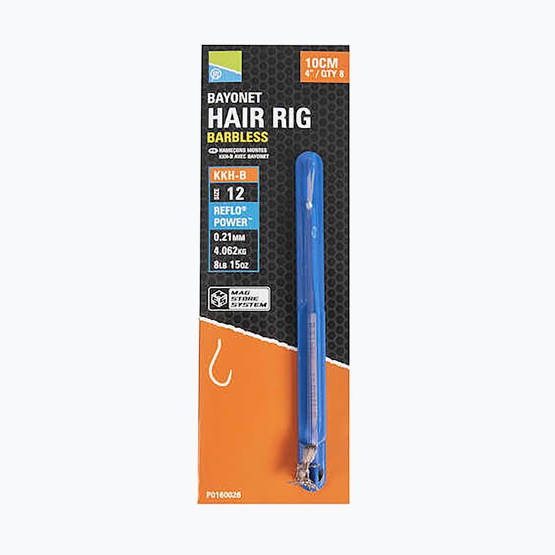 Preston KKH-B Mag Store Hair Rigs methode leader barbless hook + clear line P0160025