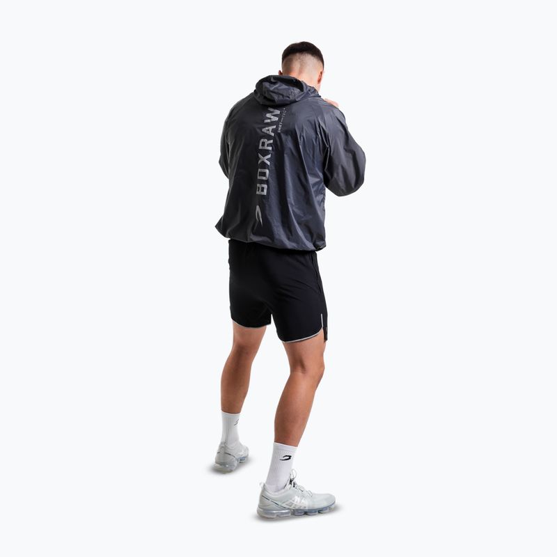 Pánská větrovka Boxraw Genaro Oversized Windbreaker Hoodie charcoal 2