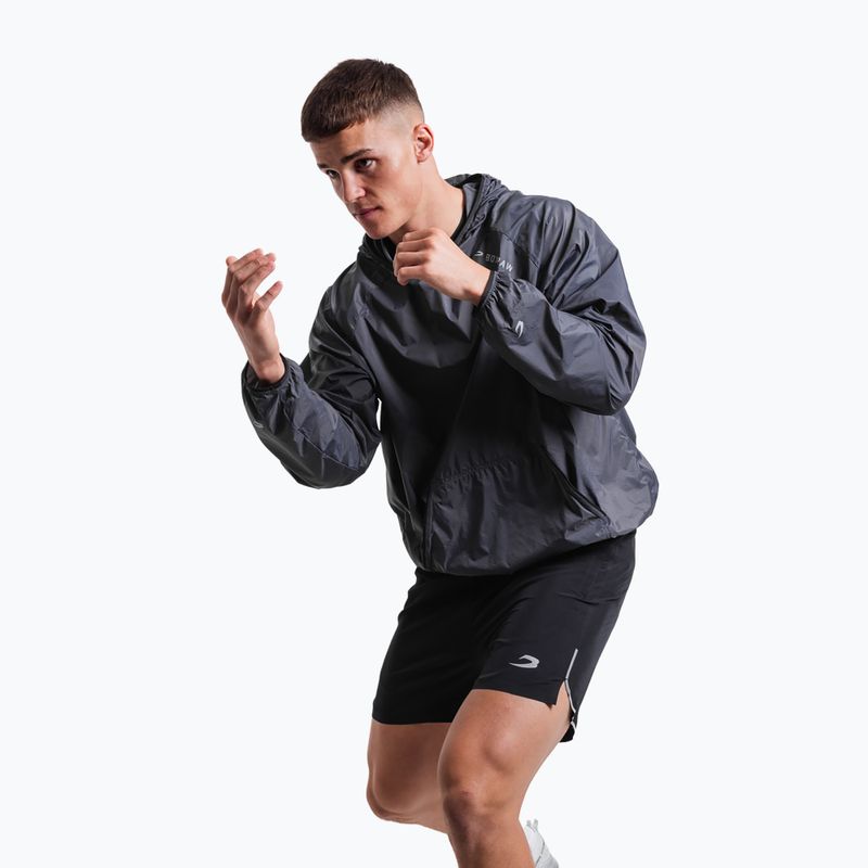 Pánská větrovka Boxraw Genaro Oversized Windbreaker Hoodie charcoal 4