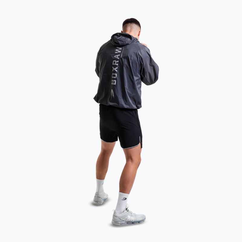 Pánská mikina BOXRAW Genaro Oversized Windbreaker Hoodie charcoal 3