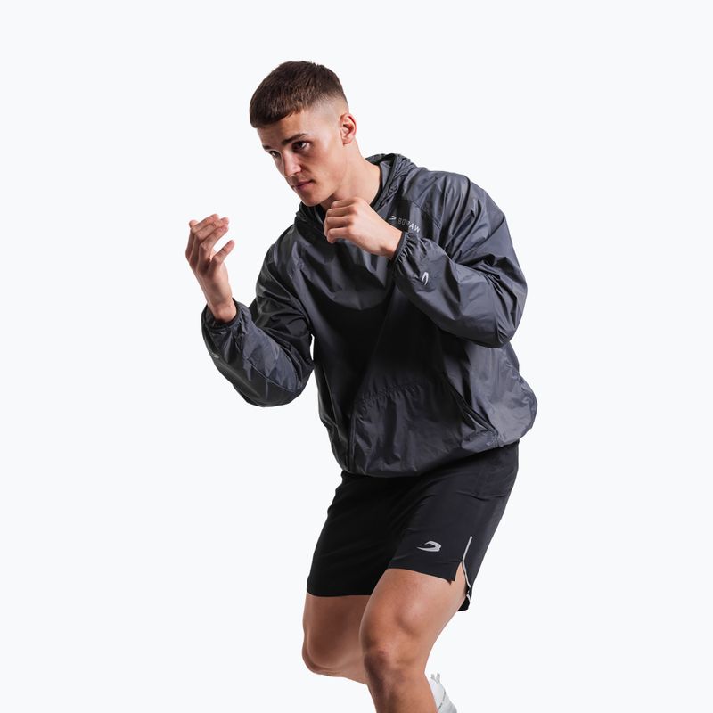 Pánská mikina BOXRAW Genaro Oversized Windbreaker Hoodie charcoal 4