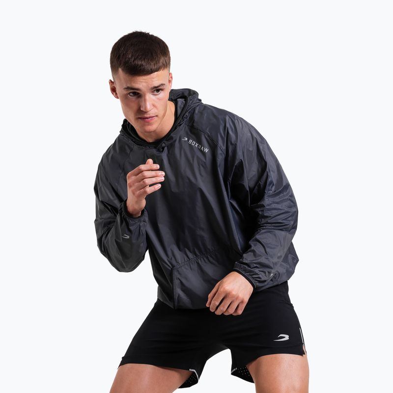 Pánská mikina BOXRAW Genaro Oversized Windbreaker Hoodie charcoal 5