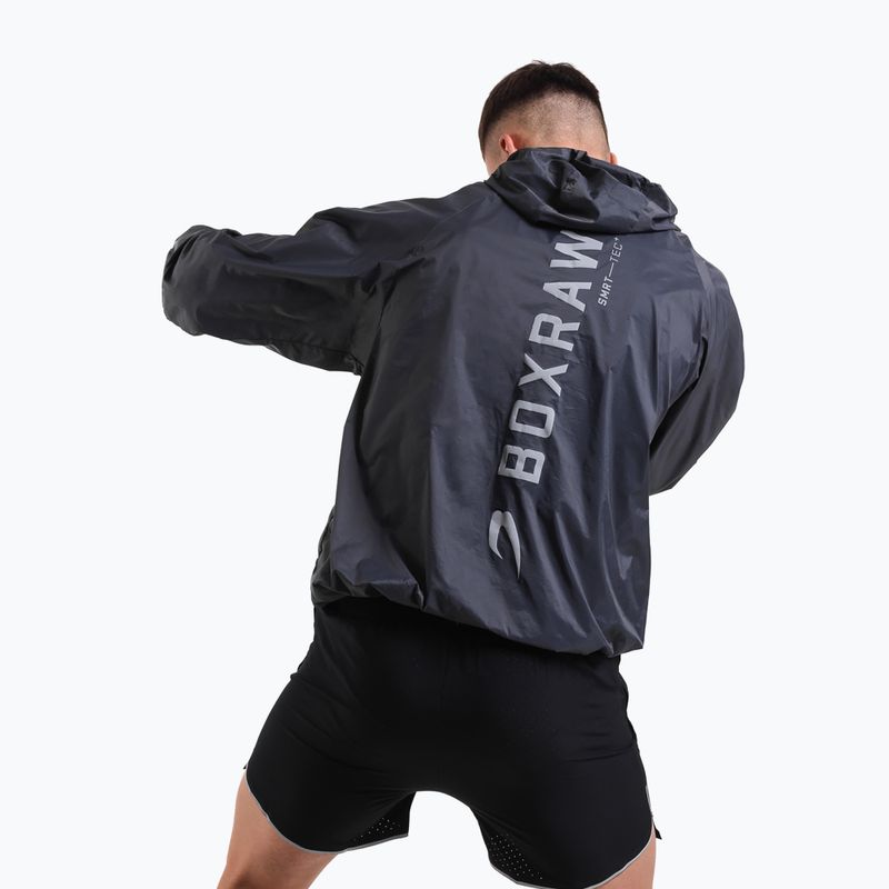 Pánská mikina BOXRAW Genaro Oversized Windbreaker Hoodie charcoal 6