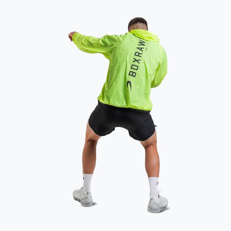 Pánská větruodolná bunda BOXRAW Genaro Oversized Windbreaker Hoodie neonově žlutá 2