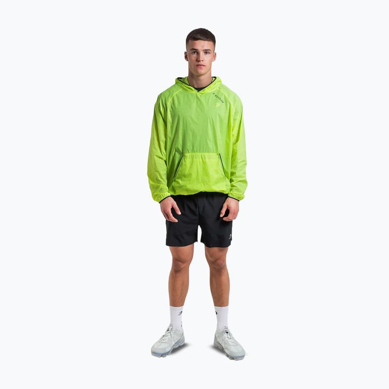 Pánská větruodolná bunda BOXRAW Genaro Oversized Windbreaker Hoodie neonově žlutá 3