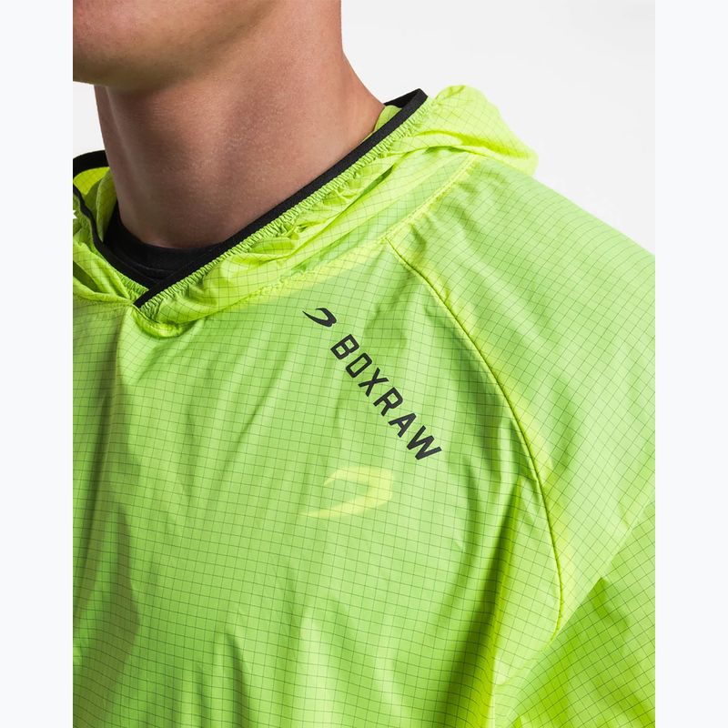 Pánská větruodolná bunda BOXRAW Genaro Oversized Windbreaker Hoodie neonově žlutá 7