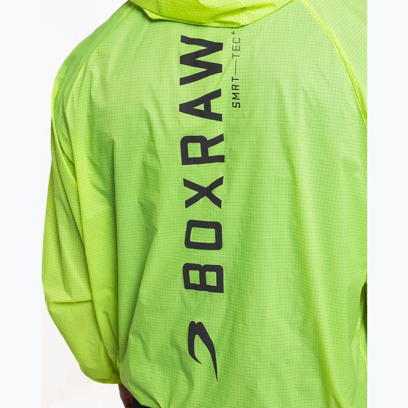 Pánská větruodolná bunda BOXRAW Genaro Oversized Windbreaker Hoodie neonově žlutá 10