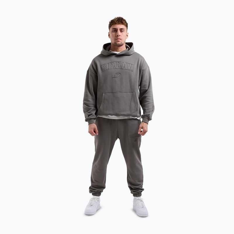 Pánská mikina BOXRAW East Street Hoodie distressed grey 2