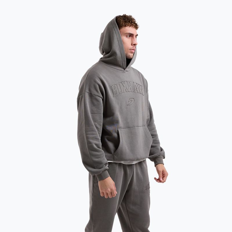 Pánská mikina BOXRAW East Street Hoodie distressed grey 4