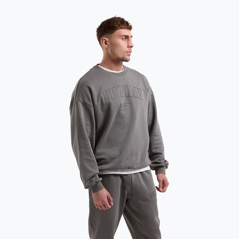 Pánská mikina Boxraw East Street Sweatshirt distressed grey 4