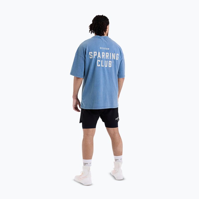 Pánské triko BOXRAW Sparring Club Oversized washed baby blue 7