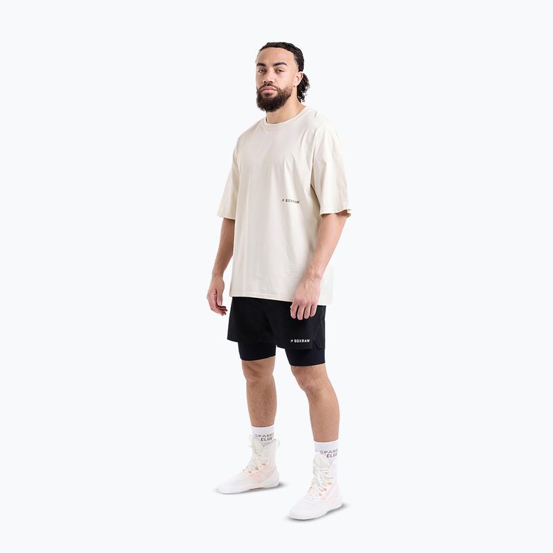Pánské triko BOXRAW Sparring Club Oversized washed beige 2