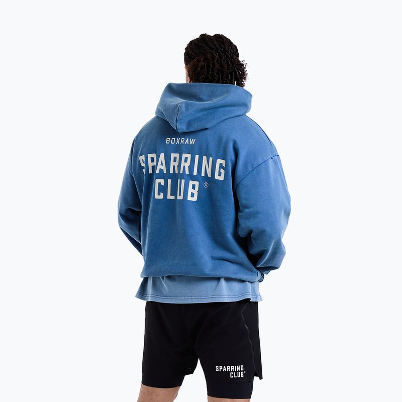 Pánská mikina BOXRAW Sparring Club Oversized Hoodie washed baby blue 3