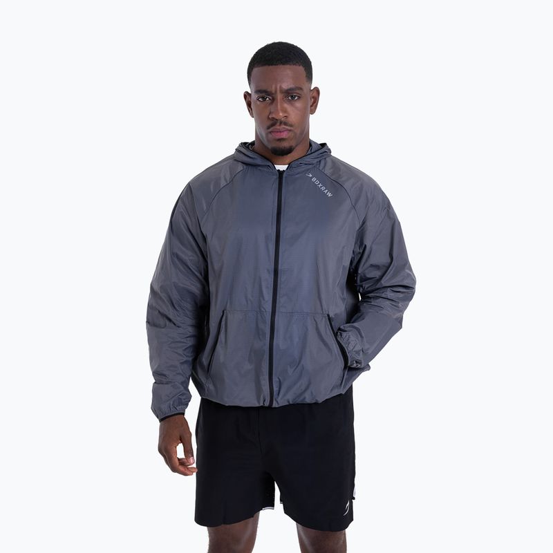 Pánská bunda BOXRAW Genaro Zip Up Windbreaker charcoal