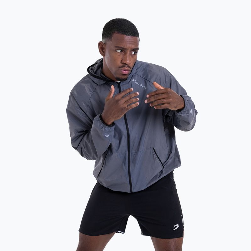 Pánská bunda BOXRAW Genaro Zip Up Windbreaker charcoal 5