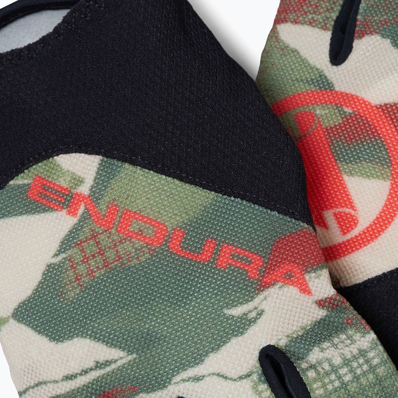 Pánské cyklistické rukavice Endura Hummvee Lite Iconed tweed zelené 4