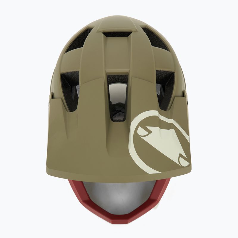 Cyklistická přilba Endura Singletrack Full Face tweed green 6