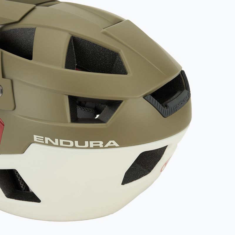 Cyklistická přilba Endura Singletrack Full Face tweed green 8