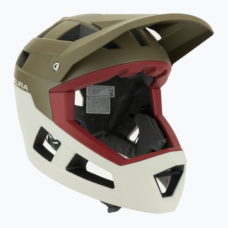 Cyklistická přilba Endura Singletrack Full Face tweed green 9