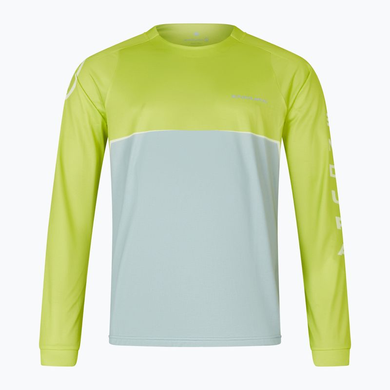 Pánský cyklistický dres Longsleeve Endura Core Printed lime green