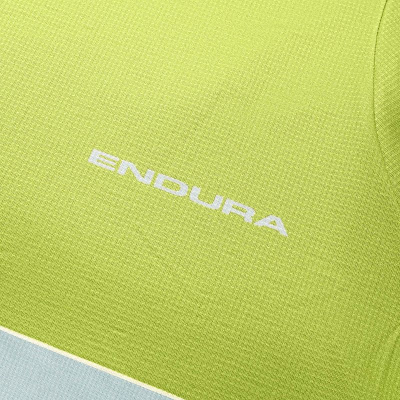 Pánský cyklistický dres Longsleeve Endura Core Printed lime green 4