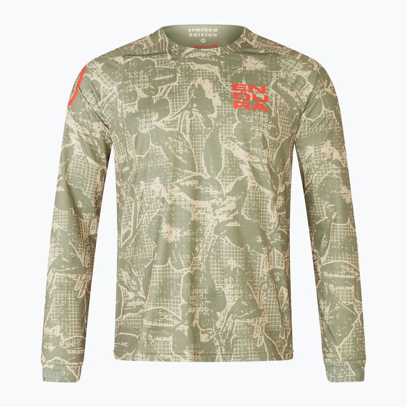Pánský cyklistický dres Longsleeve Endura Grid Floral Ltd tweed green 4