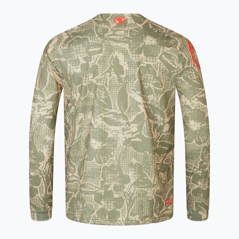 Pánský cyklistický dres Longsleeve Endura Grid Floral Ltd tweed green 5