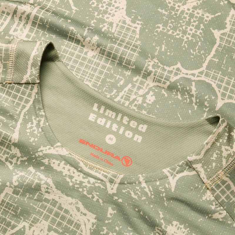 Pánský cyklistický dres Longsleeve Endura Grid Floral Ltd tweed green 6