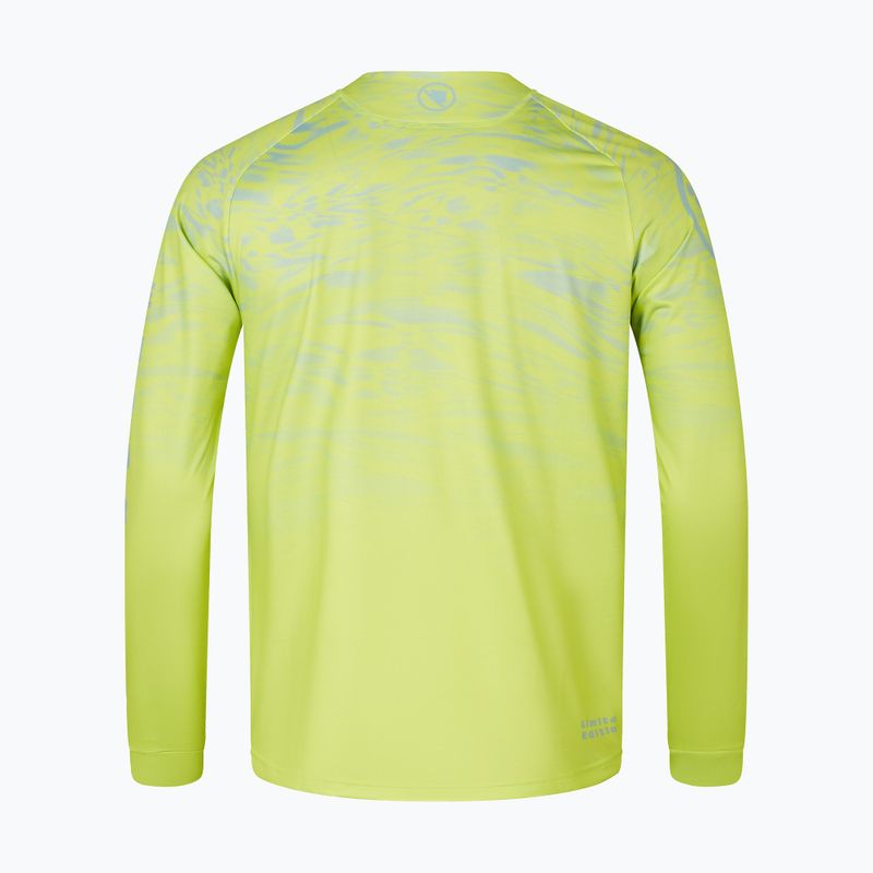 Pánský cyklistický dres Longsleeve Endura Marble Ltd. s potiskem lime green 2
