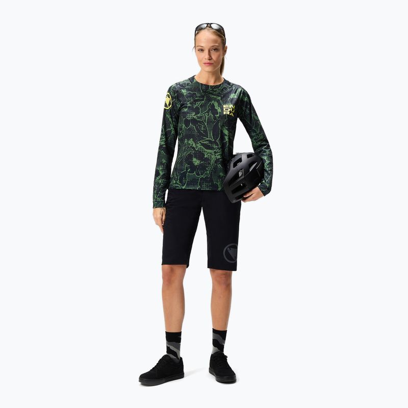 Dámský cyklistický dres Longsleeve Endura Floral Ltd W black 2