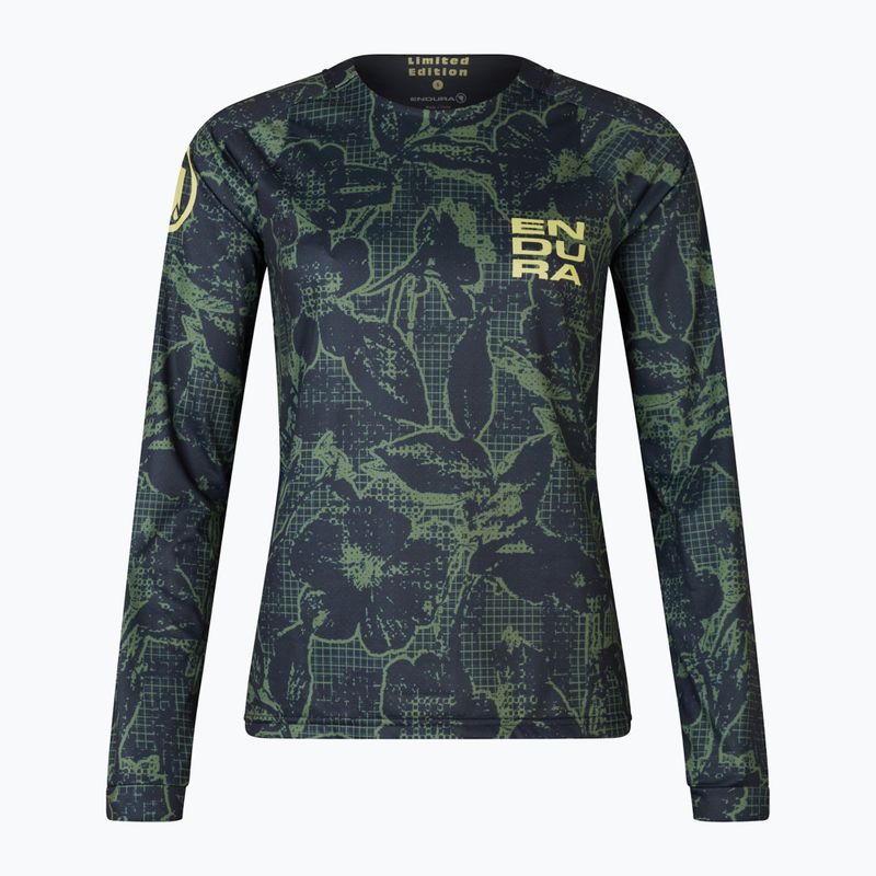 Dámský cyklistický dres Longsleeve Endura Floral Ltd W black 4