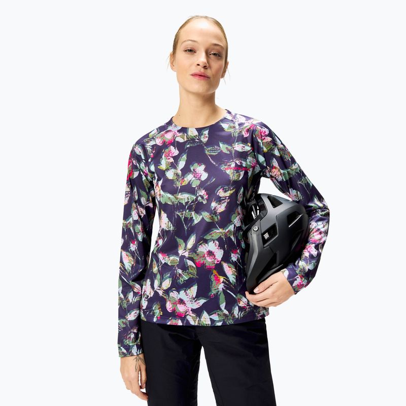 Dámský cyklistický dres Longsleeve Endura Floral Ltd W bramble