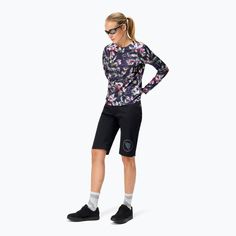 Dámský cyklistický dres Longsleeve Endura Floral Ltd W bramble 2