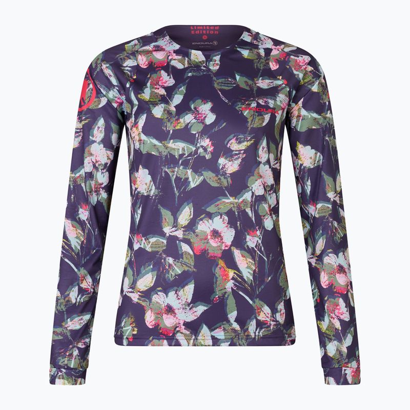 Dámský cyklistický dres Longsleeve Endura Floral Ltd W bramble 4