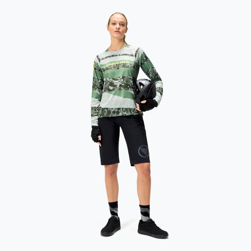 Dámský cyklistický dres Longsleeve Endura Patchwork Ltd W machair green 2