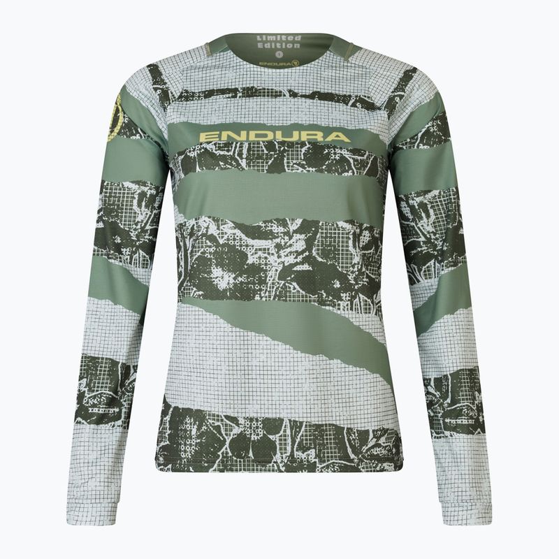 Dámský cyklistický dres Longsleeve Endura Patchwork Ltd W machair green 6