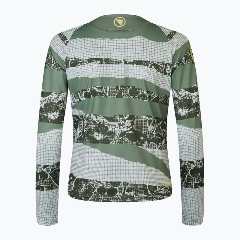Dámský cyklistický dres Longsleeve Endura Patchwork Ltd W machair green 7