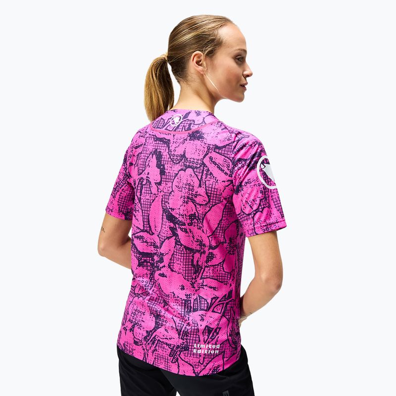 Dámský cyklistický dres Endura Grid Floral Ltd W pink pop 3