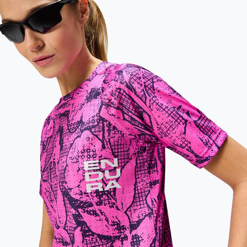 Dámský cyklistický dres Endura Grid Floral Ltd W pink pop 5
