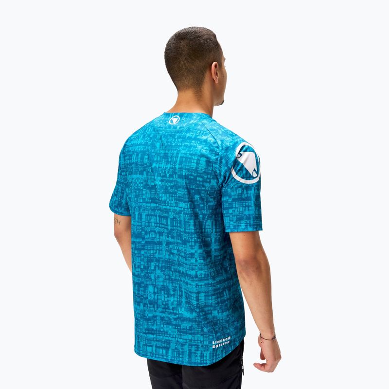 Pánský cyklistický dres Endura Grid Ltd Printed atlantic 3