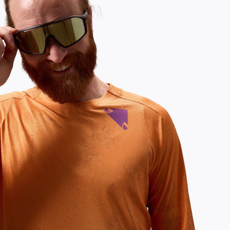 Pánské cyklistické tričko Longsleeve Endura Singletrack Print end orange 4