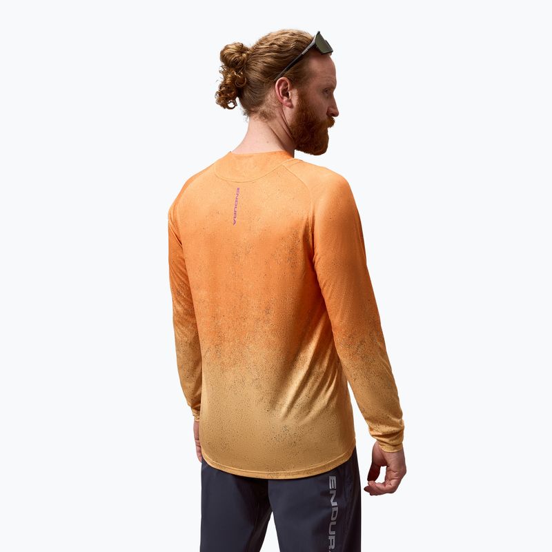 Pánské cyklistické tričko Longsleeve Endura Singletrack Print end orange 5